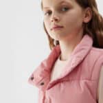 4F VEST JACKET, SALMON CORAL