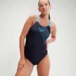 Speedo Medley Logo Medalist 1PC W, True Navy/Spritz