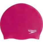Speedo Plain Moulded Silicone cap, electric pink