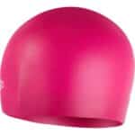 Speedo Plain Moulded Silicone cap, electric pink