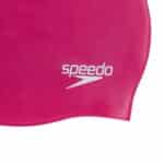 Speedo Plain Moulded Silicone cap, electric pink