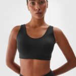 4F SPORT BRA, DEEP BLACK