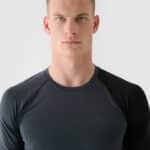 4F TSHIRT FNK, DEEP BLACK MELANGE