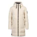 Halti Linjat W puffer parka, Fog Beige