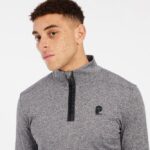 Protest REWILL 1/4 zip active top, Dark Grey Melee