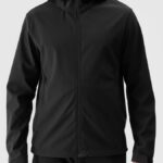 4F SOFTSHELL JACKET, DEEP BLACK