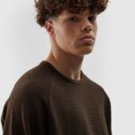 4F SWEATSHIRT, DARK BROWN