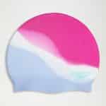 Speedo Multi Colour Silicon Cap, Wht/Curlous Blue/Wineber