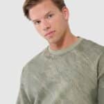 4F SWEATSHIRT, OLIVE ALLOVER