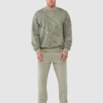 4F SWEATSHIRT, OLIVE ALLOVER
