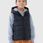 4F VEST JACKET, DEEP BLACK