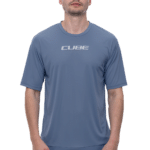 CUBE MTB Round Neck Jersey TECH S/S smoke blue