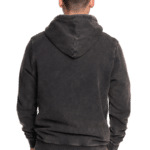CUBE Organic Hoodie Script washed black
