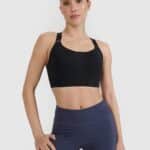 4F SPORT BRA, DEEP BLACK/163