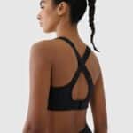 4F SPORT BRA, DEEP BLACK/164